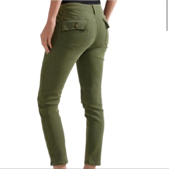 THE GREAT.  CROPPED ARMY NERD PANT GREEN ✨ Sz 27 - Picture 5 of 12